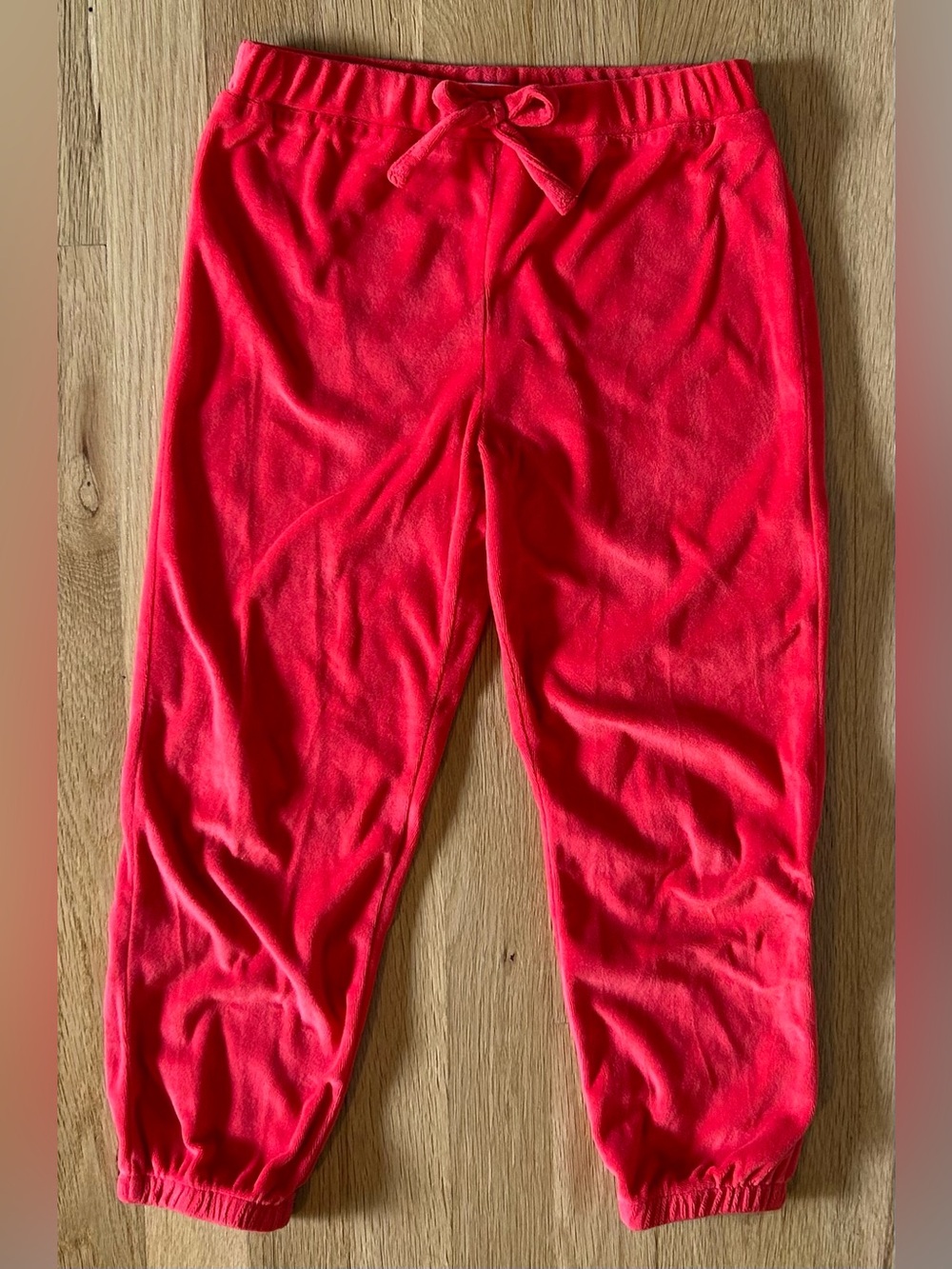 Epic Threads Bright Red Velour Jogger Pants 6